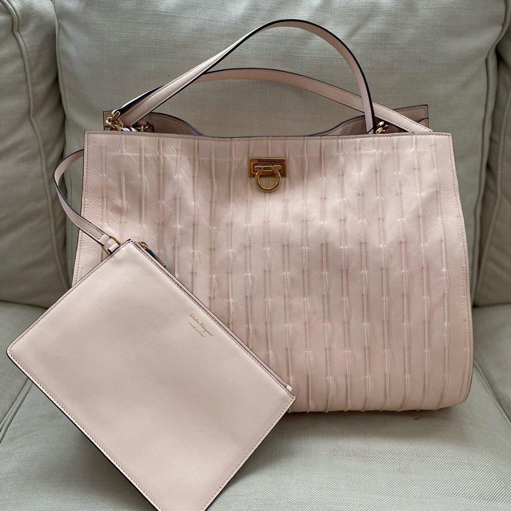 NEW SALVATORE FERRAGAMO monograme print tote bag